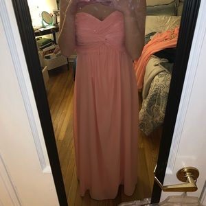 Peach Long Strapless Prom/Ball/Gala Dress